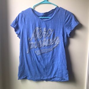 Blue Aeropostale sparkally t shirt